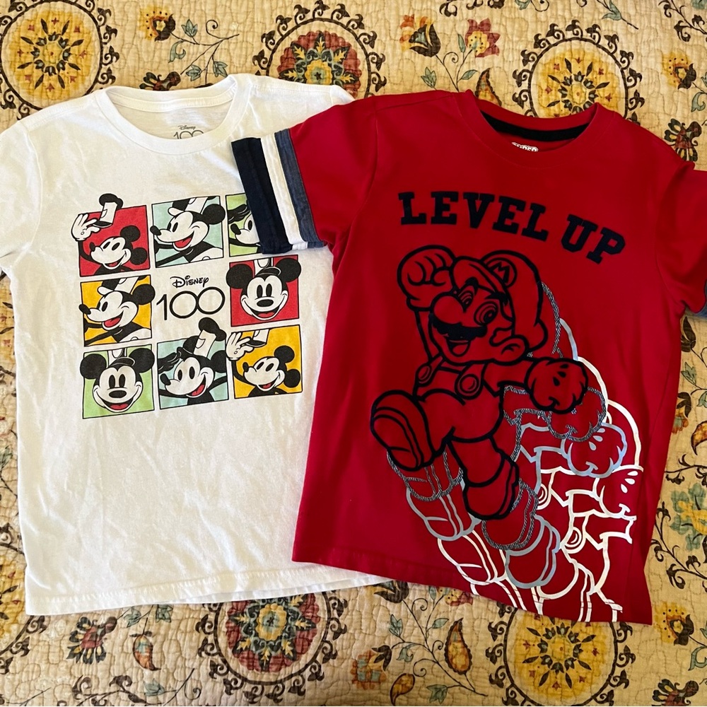 🔴 *5 for $20 Sale* Bundle of Boys Character Tee Shirts Size 8